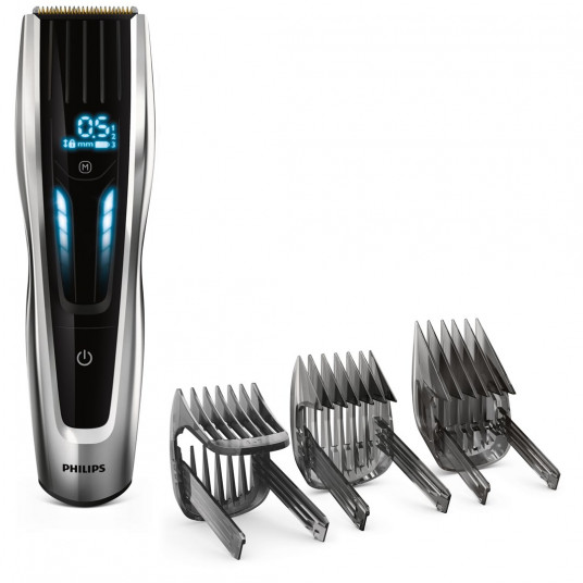 Philips HAIRCLIPPER Series 9000 Titano peiliukai, plaukų kirpimo mašinėlė, motorizuotos šukos