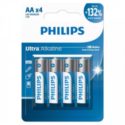 Baterija Philips Ultra Alkaline AA 4 lizdinės plokštelės