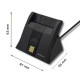 Qoltec 50643 Smart chip asmens tapatybės kortelių skaitytuvas | USB 2.0 | „Plug & Play“