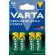VARTA HR6 AA Recharge Accu Power 2100 mAh 56706 Įkrovimo tikslumas 4 vnt Žalia, Geltona
