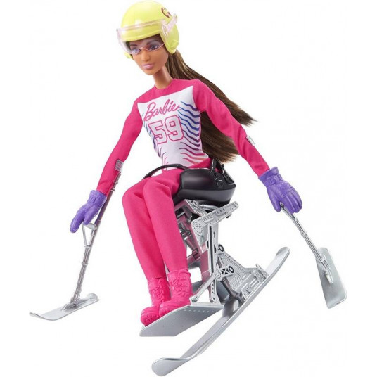 Doll - HCN30- BARBIE -winter sports - PARA ALPINE SKIER