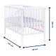 Cot/bed - BIANCO DELUX - 2in1 - WHITE