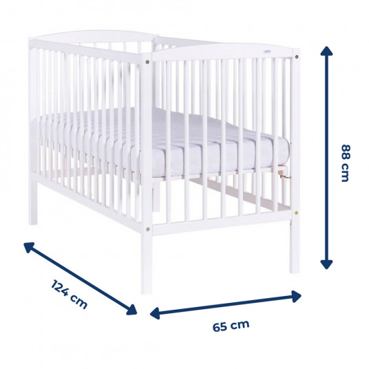 Cot/bed - BIANCO DELUX - 2in1 - WHITE