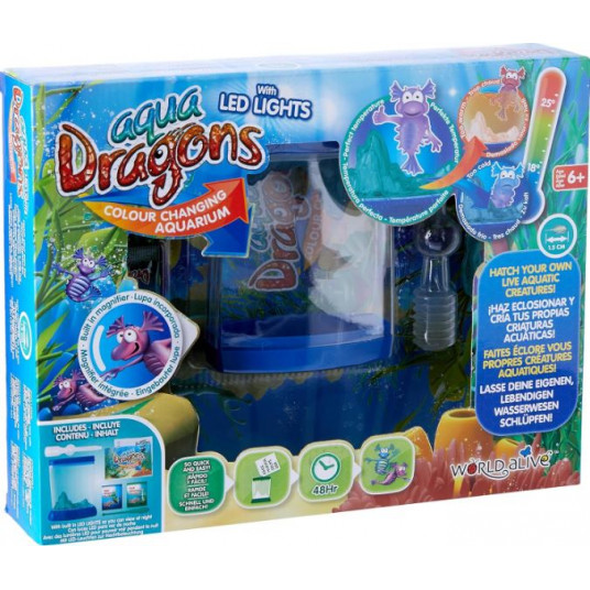 Aqua Dragons Spalvas keičiantis akvariumas Deluxe su LED šviesomis