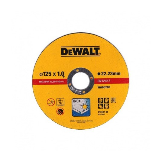 DEWALT METAL SHIELD 125x1,0mm / 10 vnt.