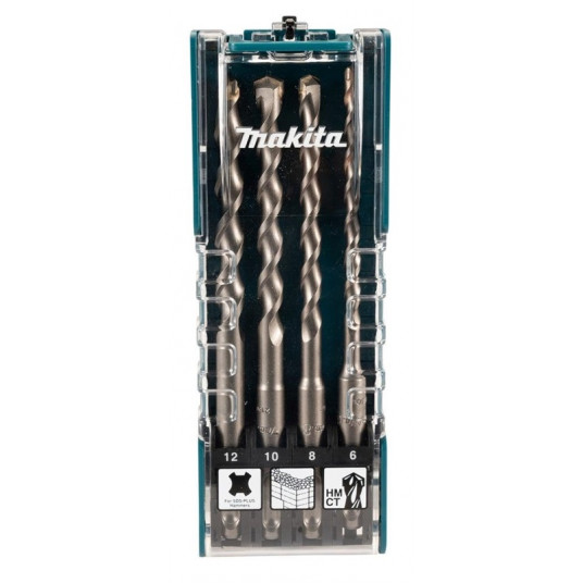 Grąžtų Komplektas Makita 6 mm, 8 mm, 10 mm, 12 mm x 160 mm