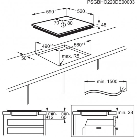 Indukcinė kaitlentė Electrolux LIB60420CK