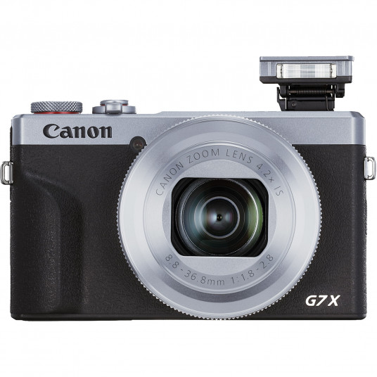 Canon PowerShot G7X Mark III sidabrinis