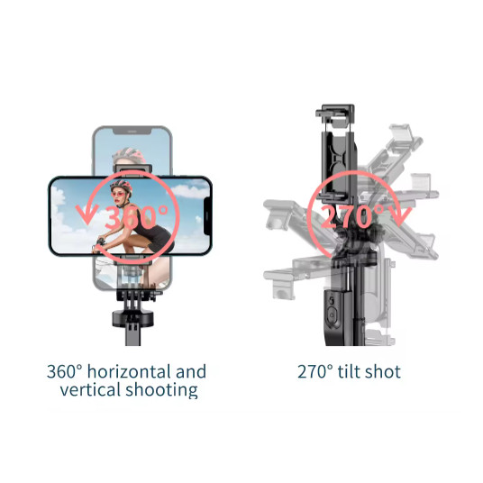 Wooco L16 Long Selfie Stick - Tripod Bluetooth / 153cm