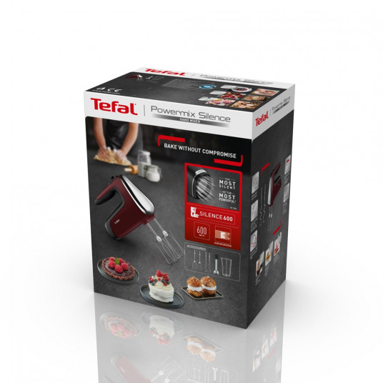 Rankinis plaktuvas Tefal Powermix Silence HT652538 600 W Raudona
