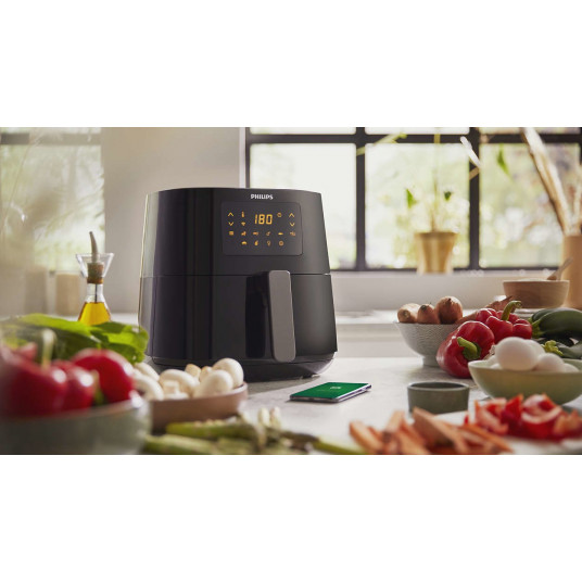 Karšto oro gruzdintuvė Philips Essential HD9280/70 6,2 L 2000 W Juoda, Sidabras