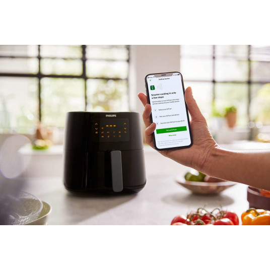 Karšto oro gruzdintuvė Philips Essential HD9280/70 6,2 L 2000 W Juoda, Sidabras