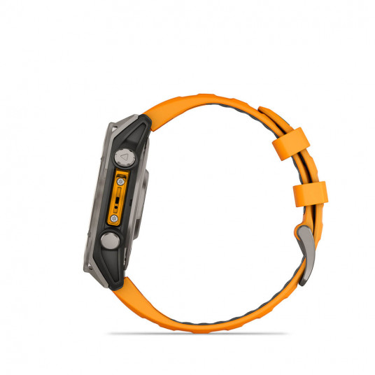 Išmanusis laikrodis Garmin Fenix 8 AMOLED Sapphire 47mm Titanium/Spark Orange Graphite 010-02904-11