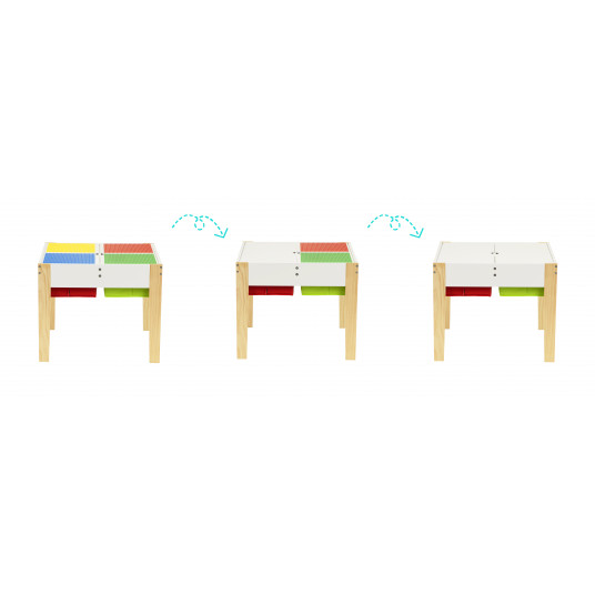 Wooden furniture for children set table + 2 chairs