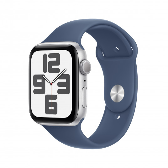 Išmanusis laikrodis Apple Watch SE GPS 44mm Silver Aluminium Case with Denim Sport Band - S/M