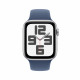 Išmanusis laikrodis Apple Watch SE GPS 44mm Silver Aluminium Case with Denim Sport Band - S/M