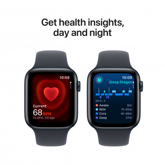 Išmanusis laikrodis Apple Watch SE GPS 44mm Midnight Aluminium Case with Midnight Sport Band - S/M