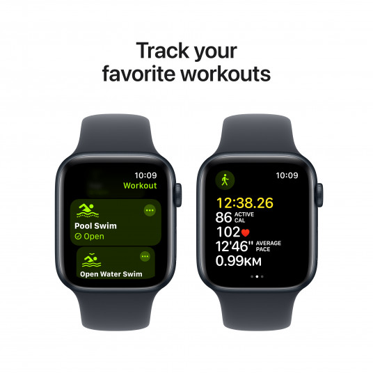 Išmanusis laikrodis Apple Watch SE GPS 44mm Midnight Aluminium Case with Midnight Sport Band - S/M