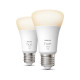 Philips Hue Soft-šiltas 9,5W A60 E27 2vnt