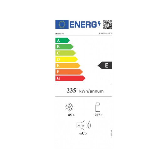 Šaldytuvas Hisense RB372N4AWE