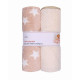 Blanket - 875 - CORAL + PRINT 3D - 2 PACK - size 80x90 - ECRU