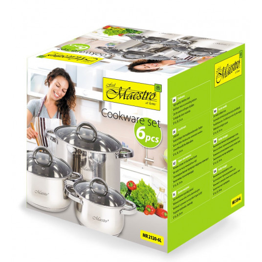 Maestro MR-2120-6L Puodų rinkinys iš 6 elementų