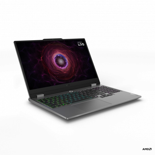 Nešiojamas kompiuteris Lenovo LOQ 15ARP9, AI-Powered Gaming PC, 15.6 FHD 144Hz G-SYNC, AMD Ryzen 7, RAM 16GB, 512GB SSD, NVIDIA GeForce RTX 4070, Windows 11 Home, Luna Grey 83JC009CUS