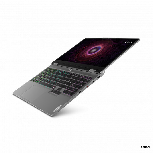 Nešiojamas kompiuteris Lenovo LOQ 15ARP9, AI-Powered Gaming PC, 15.6 FHD 144Hz G-SYNC, AMD Ryzen 7, RAM 16GB, 512GB SSD, NVIDIA GeForce RTX 4070, Windows 11 Home, Luna Grey 83JC009CUS