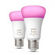 Philips Hue White&Color Amb. E27, 2x 9W lemputė