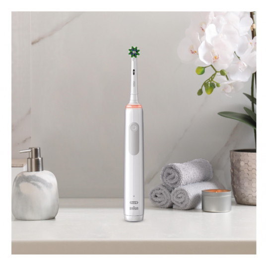 Oral-B Electric Toothbrush | Pro 3 3000 Cross Action | Rechargeable | For adults | Number of brush heads included 2 | Number of teeth brushing modes 3 | White