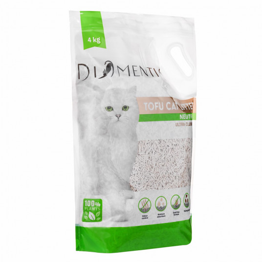 DIAMENTIQ Tofu Clumping Litter 4 kg NATURAL