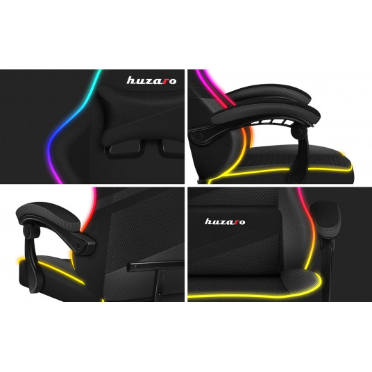 Huzaro Force 4.4 RGB Black žaidimų kėdė