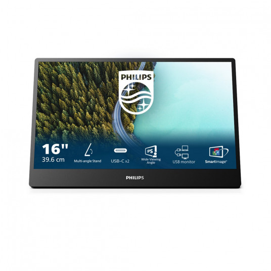 Philips 16B1P3302D – 15,6" | IPS | 75 Hz | USB-C | pasukamas, pakreipiamas