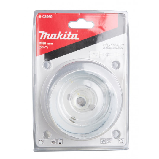 MAKITA HOLE SAW BIM HSS-Co 8% 86mm EZYCHANGE METAL, STEEL, ALU, WOOD, PVC