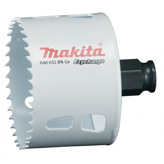 MAKITA HOLE SAW BIM HSS-Co 8% 70mm EZYCHANGE METAL, STEEL, ALU, WOOD, PVC