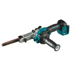 Makita DBS180Z 18 V Nešiojamasis šlifuoklis Juostinis šlifuoklis Juoda, Mėlyna, Sidabras