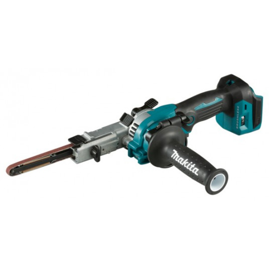 Makita DBS180Z 18 V Nešiojamasis šlifuoklis Juostinis šlifuoklis Juoda, Mėlyna, Sidabras