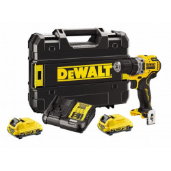 DEWALT DCD701D2-QW Belaidis gręžtuvas 2x 12V 2Ah XR TSTAK Juoda, Geltona