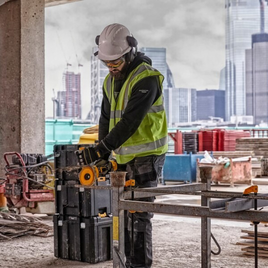 DEWALT DCG418NT-XJ Nešiojamasis šlifuoklis Juostinis šlifuoklis Juoda, Geltona