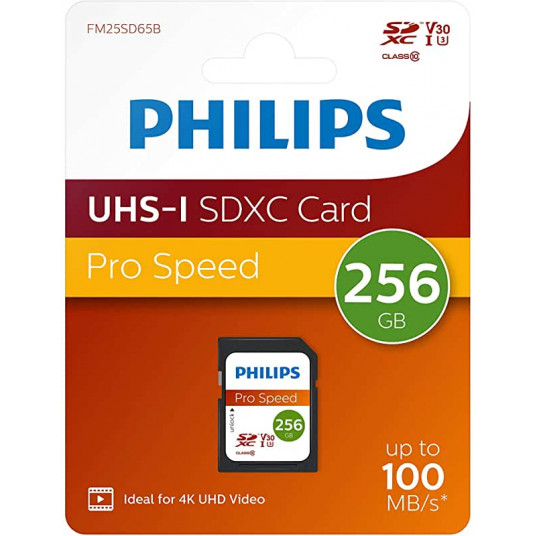 Philips SDXC Card 256GB Class 10 UHS-I U3 V30 A1