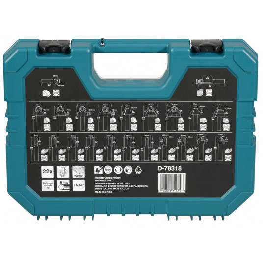 MAKITA SET OF DRILL BITS 22pcs. 6mm UNIVERSAL