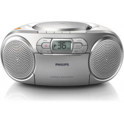 Philips AZ127 -kannettava CD-soitin, hopea