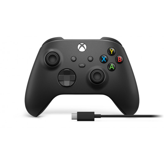 Microsoft XBOX serijos belaidis valdiklis + USB-C kabelis anglies juodas