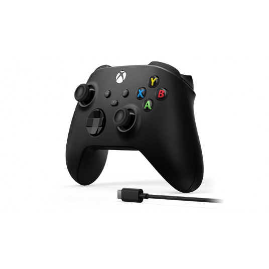 Microsoft XBOX serijos belaidis valdiklis + USB-C kabelis anglies juodas