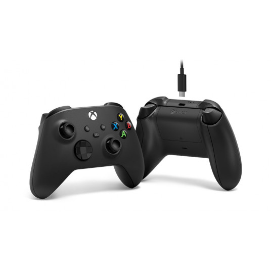 Microsoft XBOX serijos belaidis valdiklis + USB-C kabelis anglies juodas