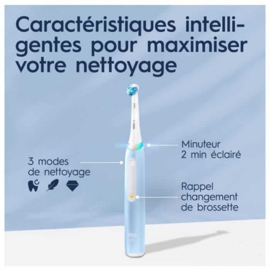 Elektrinis dantų šepetėlis Oral-B iO Series 3s, melsvas