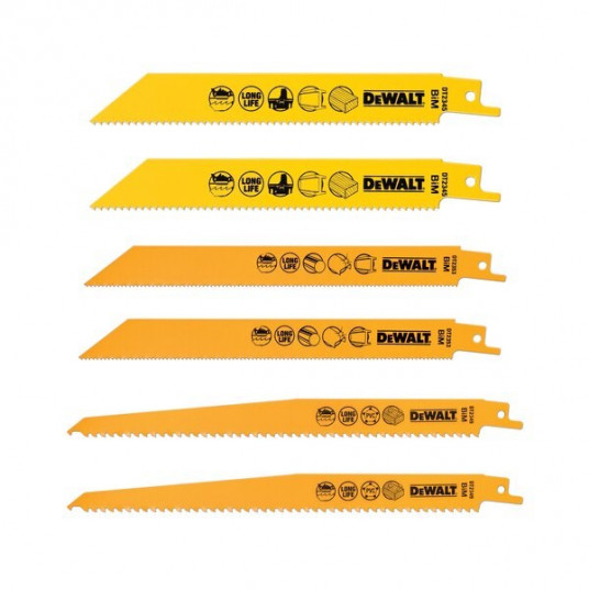DEWALT BRZE. SABRE. MIX 6vnt. EXTREME + KASETĖ