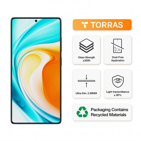 Ekrano apsaugos stiklas TORRAS GlassGo Tempered Screen Protector (2 Pack) for Samsung S25