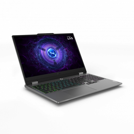 Nešiojamas kompiuteris Lenovo LOQ 15IAX9, AI-Powered Gaming PC, 15.6 FHD, Intel I5-12450HX, RAM 24GB, 512GB SSD, RTX4050 6GB, Windows 11 Home, Luna Grey 83GS00EWLT