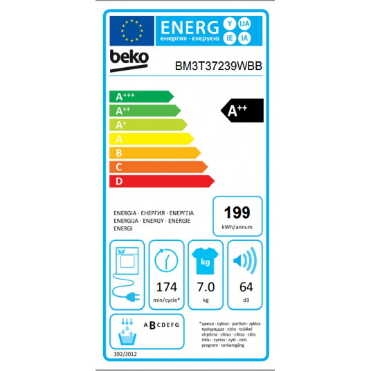 Džiovyklė Beko BM3T37239WBB